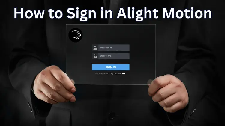 Sign in Alight Motion